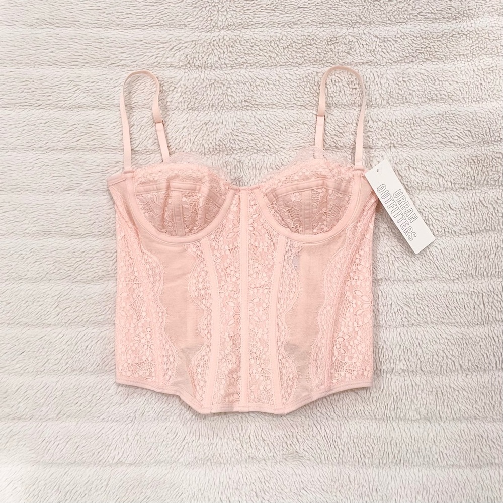 Out From Under Modern Love Corset in Pale Pink